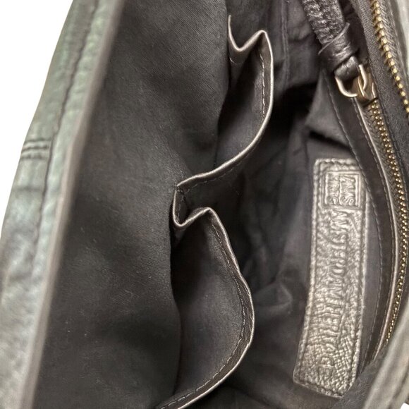 AMSTERDAM HERITAGE Shoulder Bag Black Slouchy Multiple Zippers Bronze Hardware - Picture 8 of 15